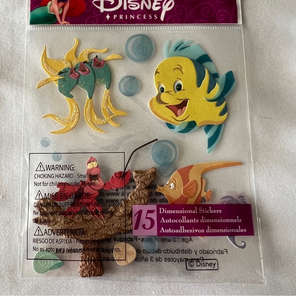 NWT EK Success Jolee’s Disney Little Mermaid Fish Character Dimensional Stickers - Picture 3 of 5